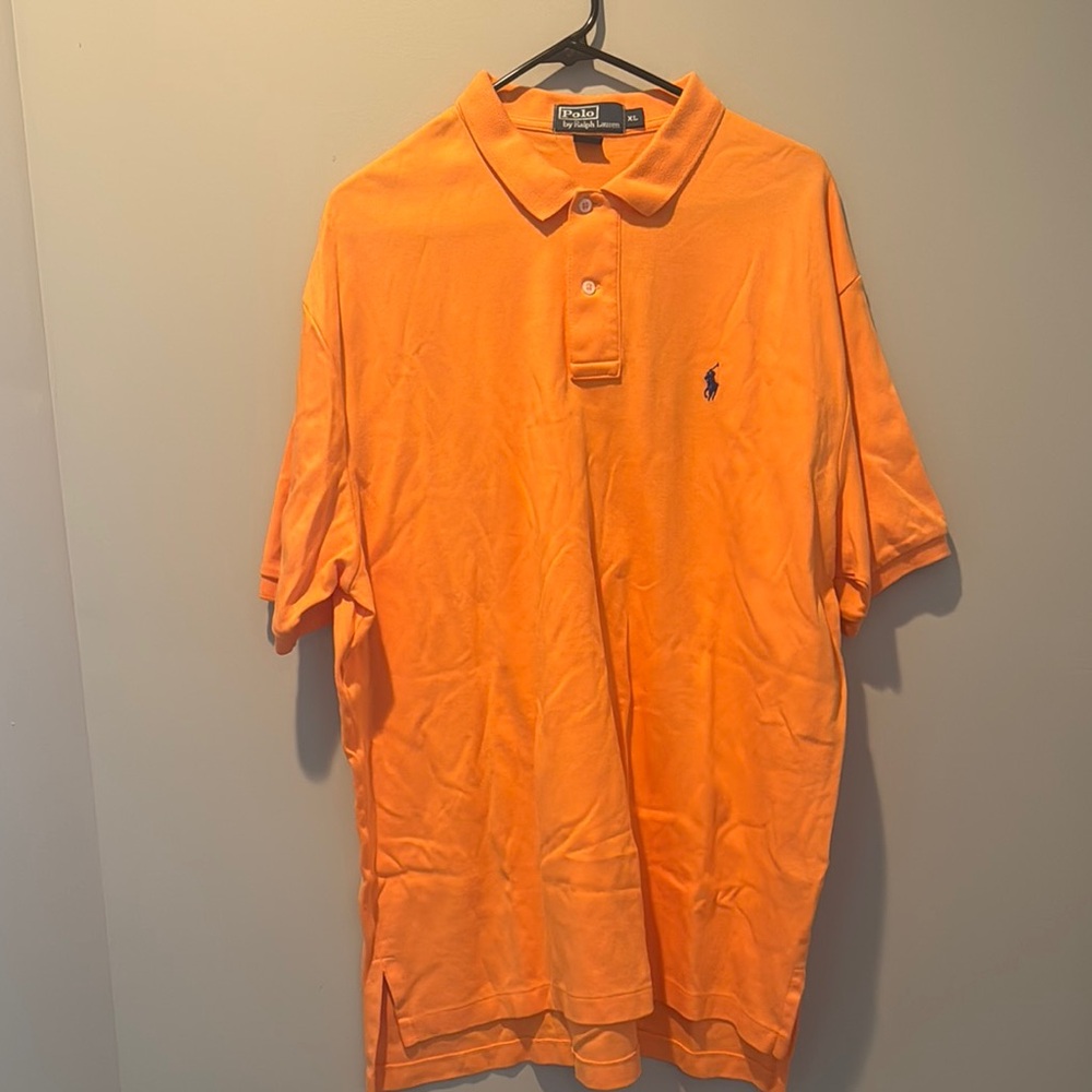 Polo by Ralph Lauren Men's Orange Polo Shirt